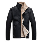 Men's Warm Motorcycle Jacket Black