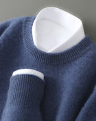 SS Men's Sweater Light Blue Round Neck