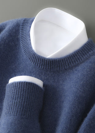 SS Men's Sweater Light Blue Round Neck