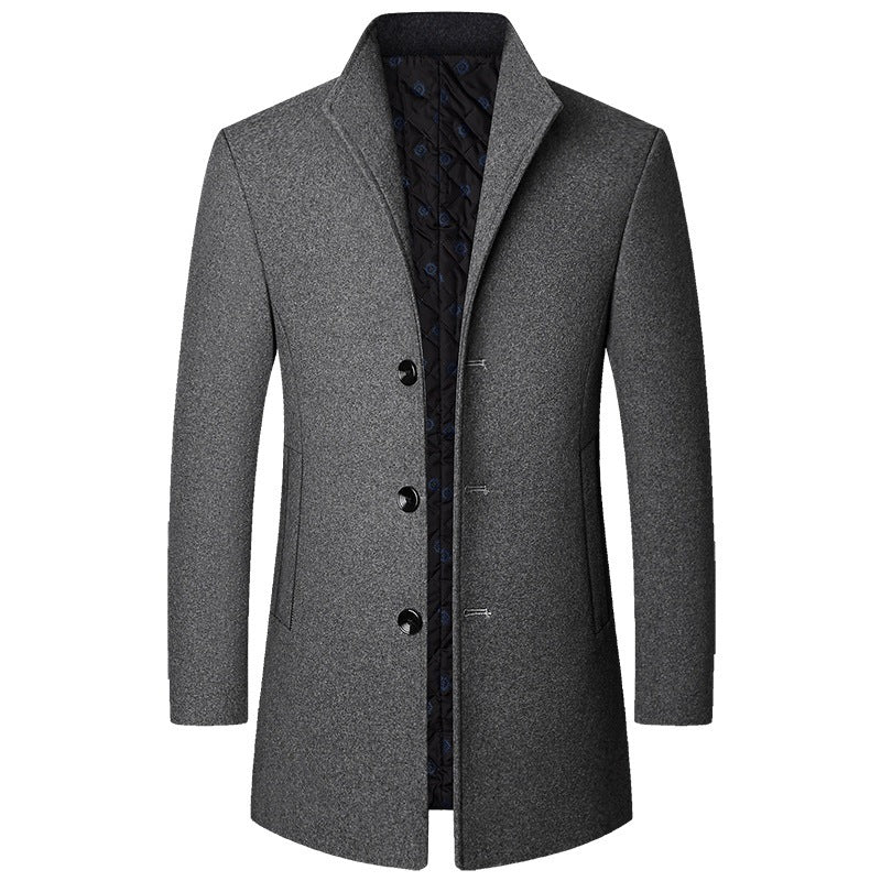 Autumn And Winter Casual Woollen Coat Men