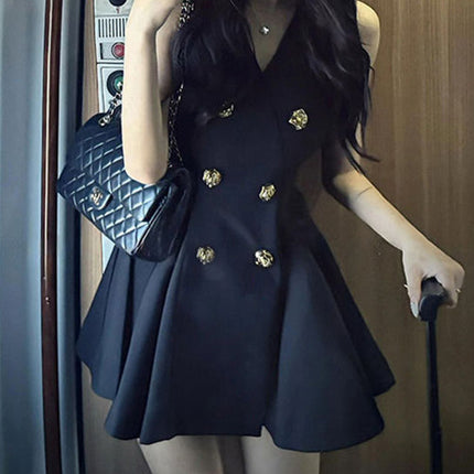 Women's Tight Waist Pleated Short Skirt