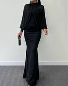 SS Two-piece Set Dress Black