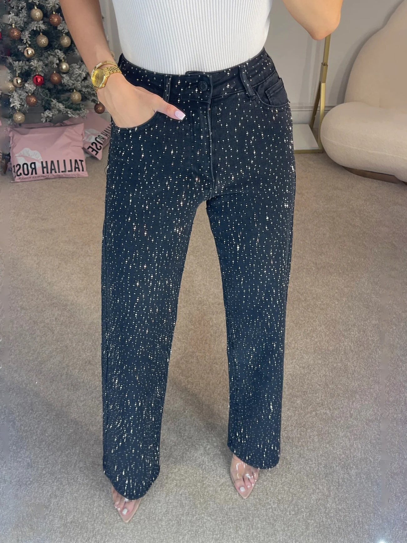 SS Straight Jeans Black