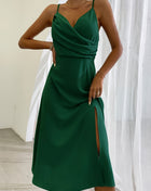 SS Sling Dress Dark Green