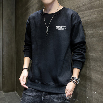 Men's Sweater Long Sleeve Top Black