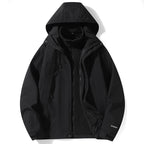 Three-in-one Outdoor Jacket Coat Men's And Women's Black