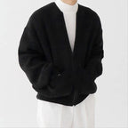 SS Men’s Cardigan Coat Black