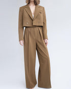 SS Short Blazer & Pants Set Khaki