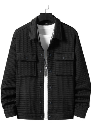 SS Jacquard Oversized Jacket Black