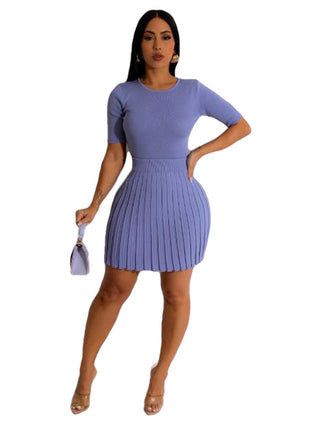 SS Knitted Set Purple