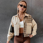 Loose And Casual Single-breasted Lapel Coat For Women Brown