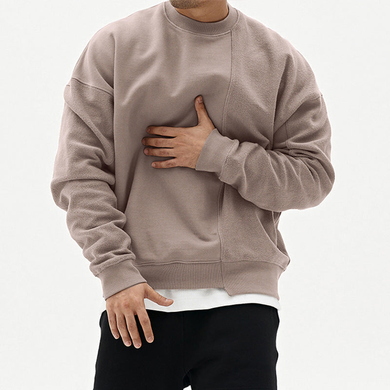 Men's Pullover Round Neck Sweater Khaki H