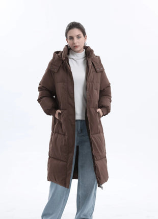 SS Long Puffer Jacket Brown