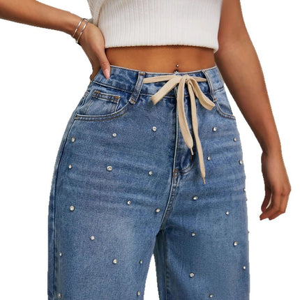 Fashion High Waist Loose Mop Pants
