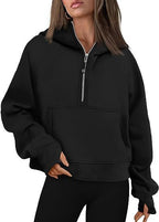 Women’s Zipper Hoodies Sweatshirt Black