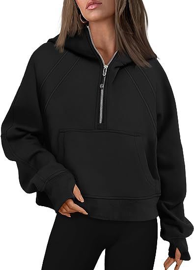 Women’s Zipper Hoodies Sweatshirt Black