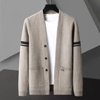 Men's Long Sleeved Sweater Coat