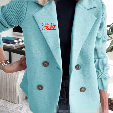 SS Women's Wool Coat Light blue