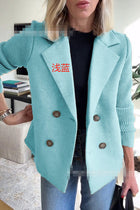 SS Women's Wool Coat Light blue