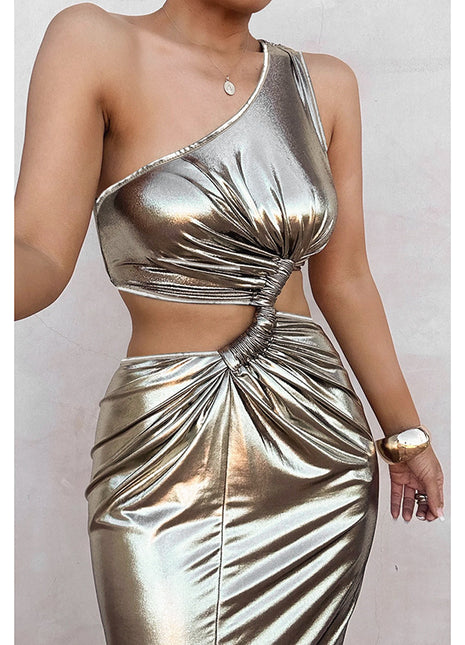 SS Midriff Dress Silver