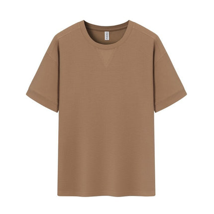 Waffle Heavy T-shirt For Men Coffee