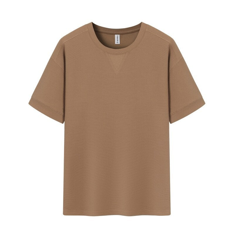 Waffle Heavy T-shirt For Men Coffee