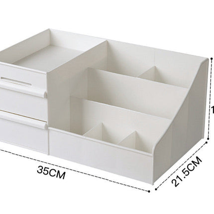 Cosmetic Storage Box Desktop Organizer Rack White Extra large