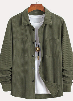 SS Corduroy Shirt Army green