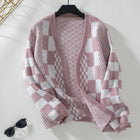 Women Sweater Lantern Sleeve Pink