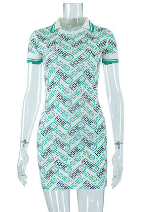 SS Polo Dress Green