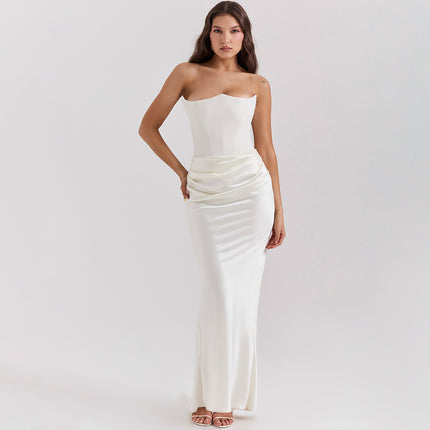 Women's Bandeau Backless Party Evening Dress