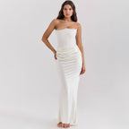 Women's Bandeau Backless Party Evening Dress