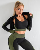 SS 3PCS Yoga Set Army green