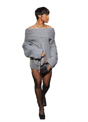 SS Off-the-shoulder Sweater