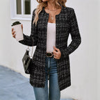Casual Elegant Plaid Cardigan