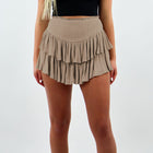 Women's Irregular Half Skirt Khaki