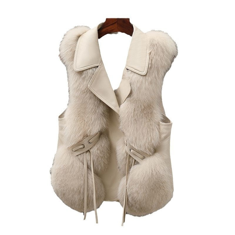 Women’s Patchwork Winter Fox Fur Jacket Women