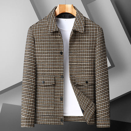 Men's Casual Autumn And Winter Plus size jacket Brown
