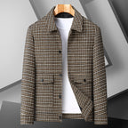 Men's Casual Autumn And Winter Plus size jacket Brown