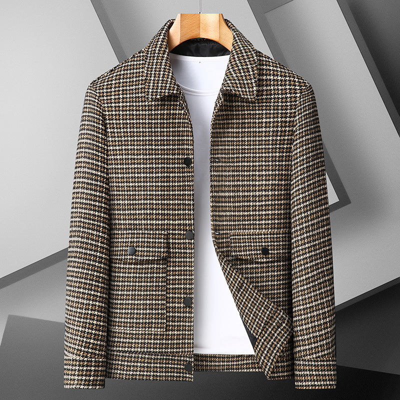 Men's Casual Autumn And Winter Plus size jacket Brown