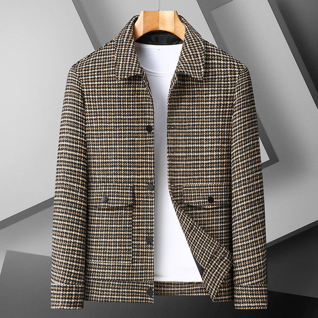 Men's Casual Autumn And Winter Plus size jacket Brown