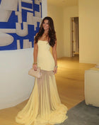 SS Off-neck Dress Yellow