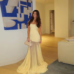 SS Off-neck Dress Yellow