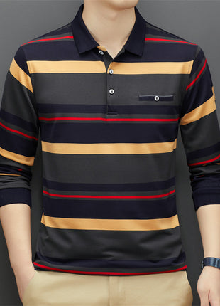 SS Men's Striped Polo Top