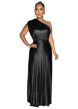 SS Bronzing Dress Black