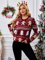 Gingerbread Man Jacquard Leisure Sweater