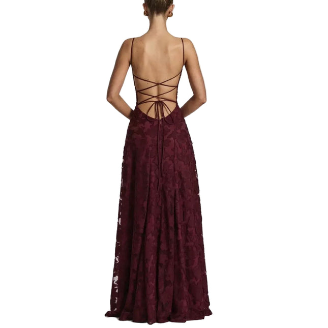Slim-fit Sling Backless Lace Up