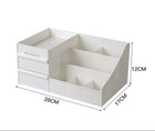 Cosmetic Storage Box Desktop Organizer Rack White Medium