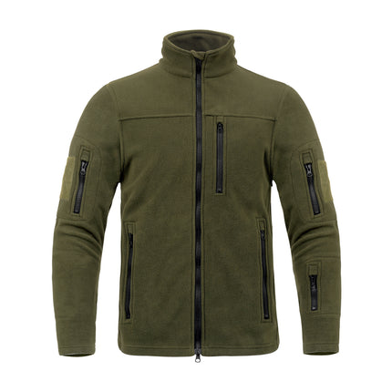 Men's Outdoor Sports Polar Fleece Jacket Thermal Climbing Jacket Army green
