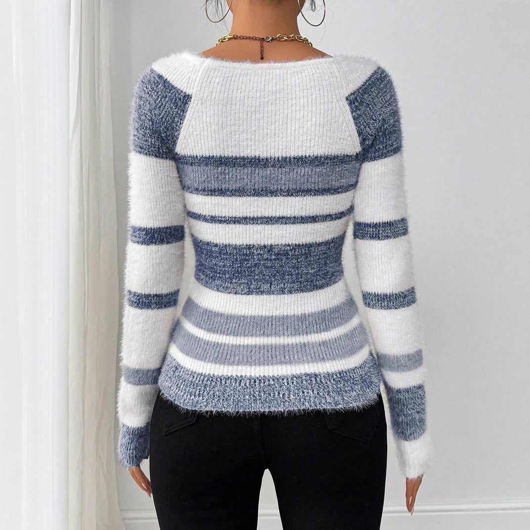 Striped Sweater For Women